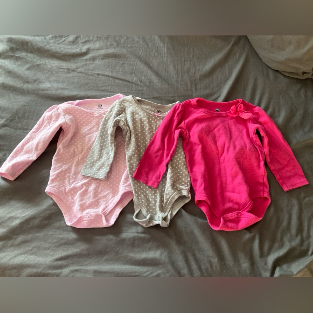 3 HEB Long Sleeve Onesies